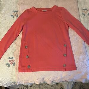 Salmon colored Loft long sleeve sweater